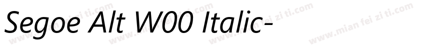 Segoe Alt W00 Italic字体转换